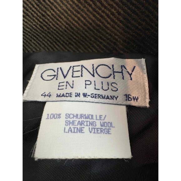 Givenchy En Plus Womens Shearing Wool‎ Button Relaxed Fit Olive Green Coat 16W - Picture 9 of 12